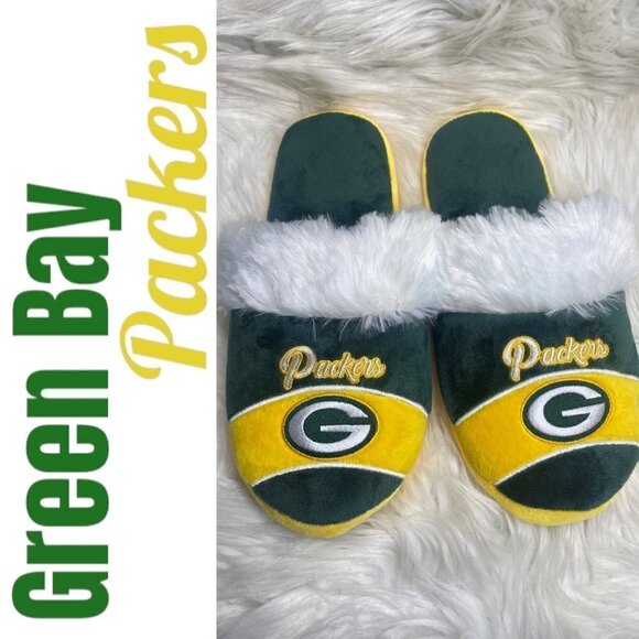 NWOT NFL Green Bay Packers House Slippers, Size L (9-10) - Picture 1 of 8